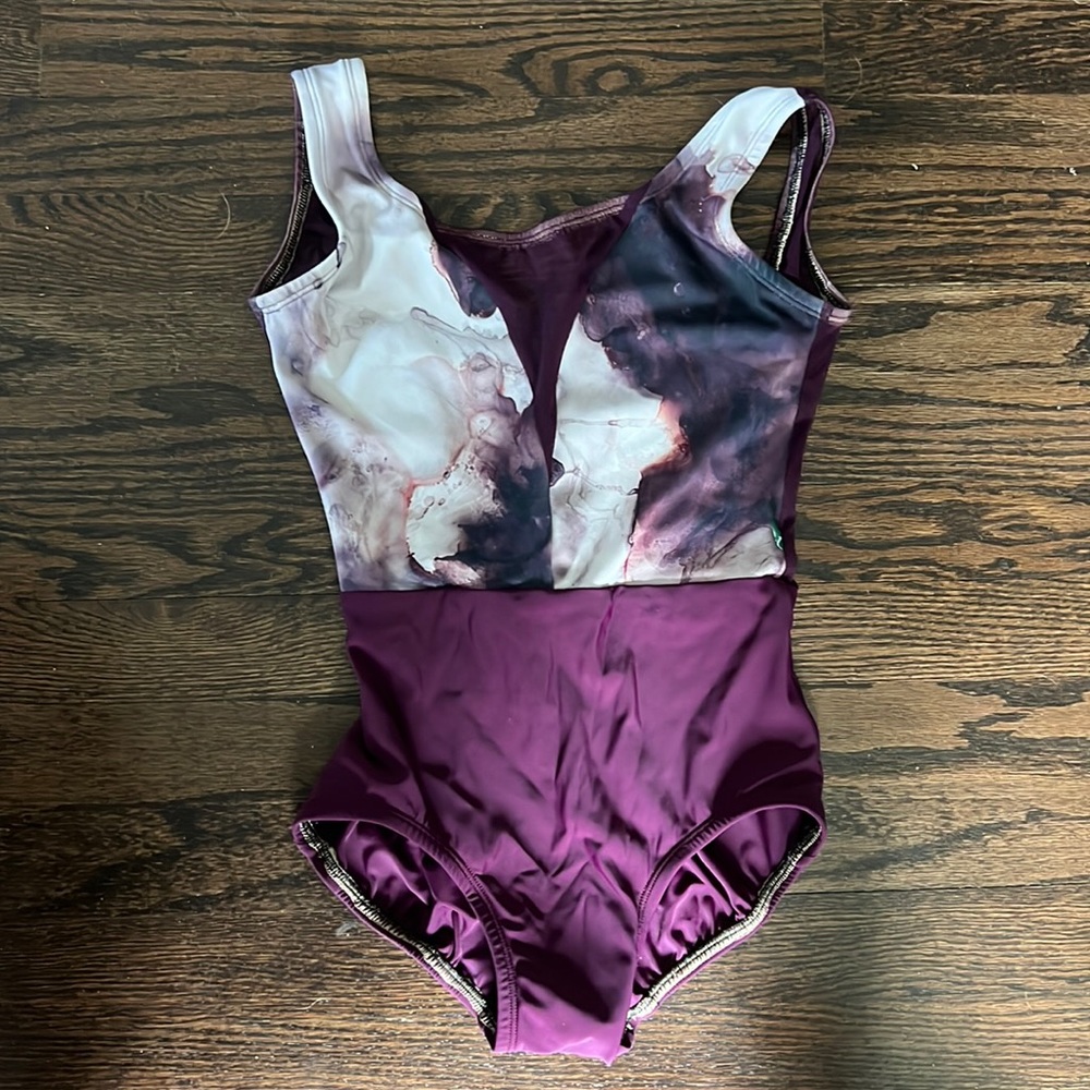 Lucky Leo Purple Dust Dart Leotard